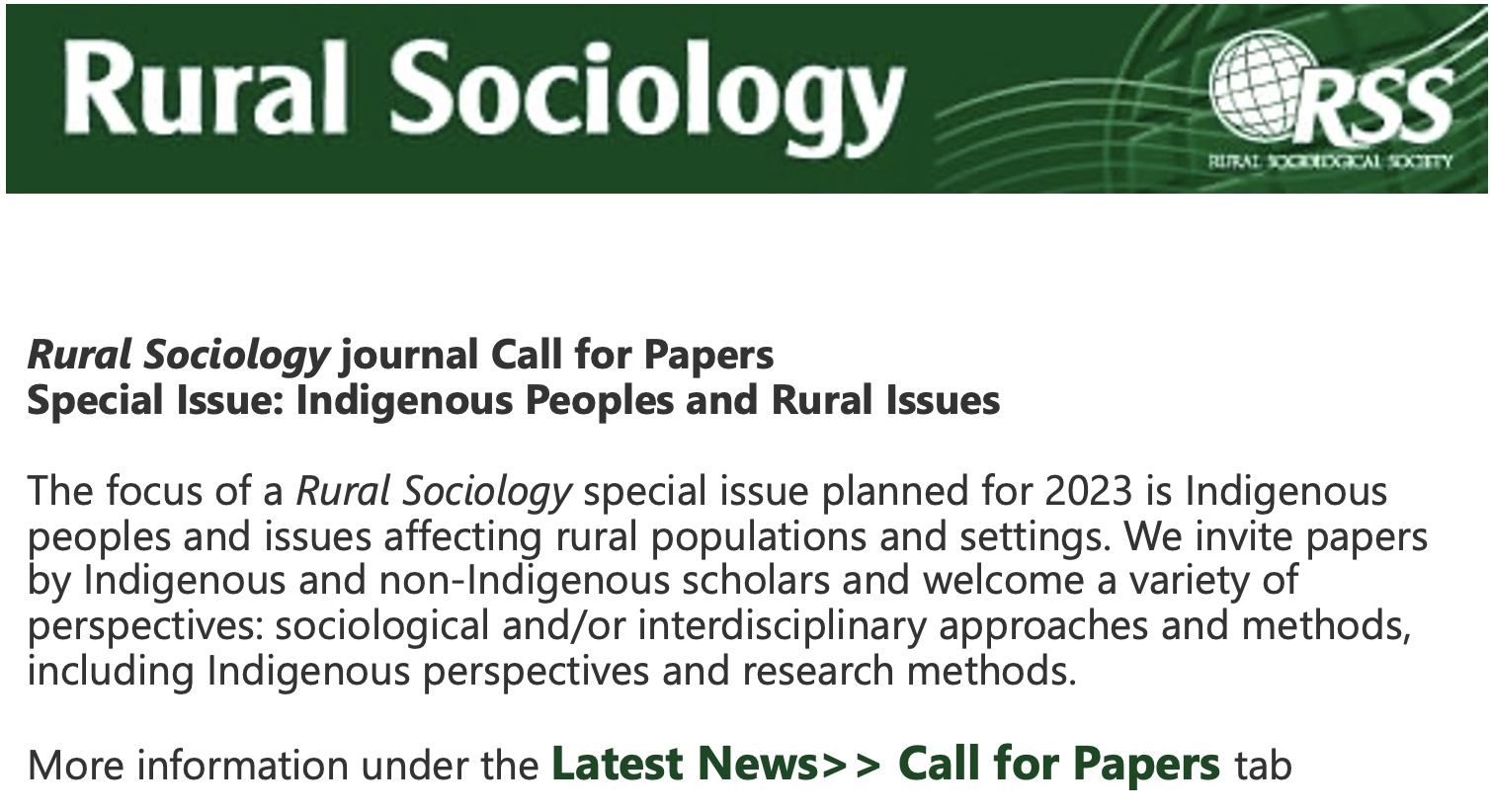 rural sociology topics